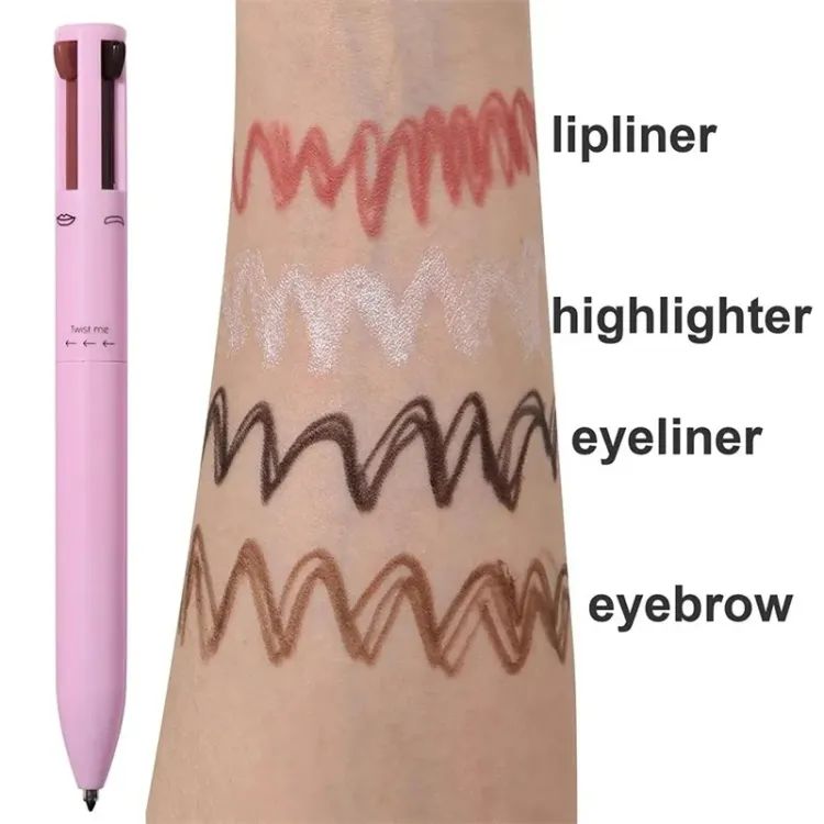 Makeup pen 4 in 1 eyebrow pencil waterproof long lasting easy color eyebrow lip highlighter pen sweatproof makeup cosmetic tool ardrop27315619