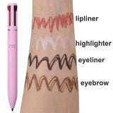 Makeup pen 4 in 1 eyebrow pencil waterproof long lasting easy color eyebrow lip highlighter pen sweatproof makeup cosmetic tool ardrop27315619