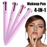 Makeup pen 4 in 1 eyebrow pencil waterproof long lasting easy color eyebrow lip highlighter pen sweatproof makeup cosmetic tool ardrop27315619