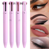 Makeup pen 4 in 1 eyebrow pencil waterproof long lasting easy color eyebrow lip highlighter pen sweatproof makeup cosmetic tool ardrop27315619