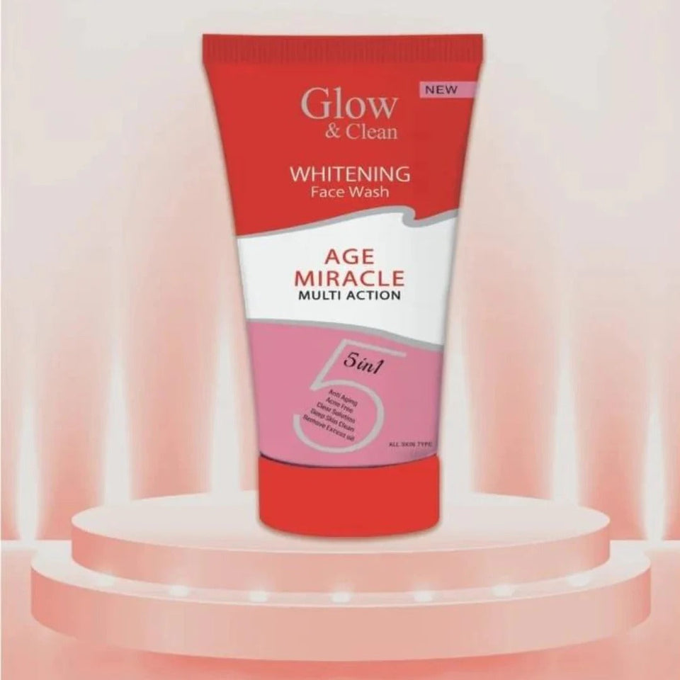 Glow And Clean Age Miracle Face Wash – Instant Brightening And Anti-aging Cleanser For Radiant Skin, 120ml Deep Cleansing Formula With Visible Results