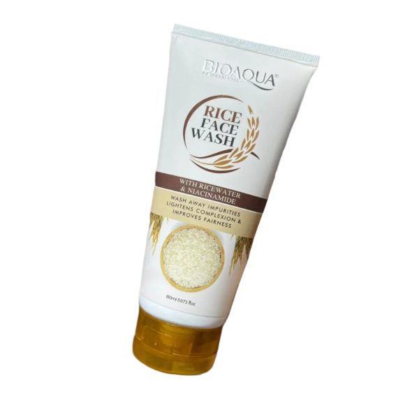 Bioaqua Rice Brightening Facial Cleanser 150ml – Deep Cleansing And Hydrating Face Wash Infused With Natural Rice Extract For Smooth, Radiant, And Even-toned Skin – Gentle Daily Skincare For All Skin Types