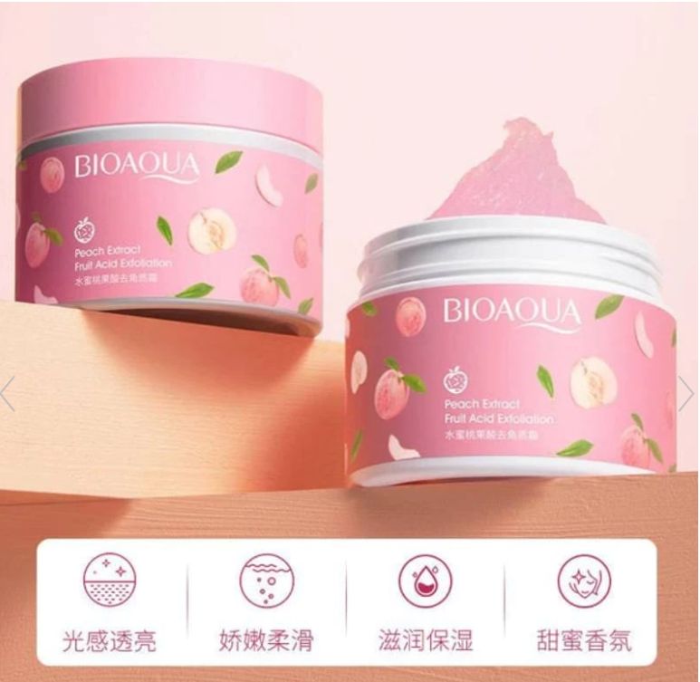 Bioaqua peach extract exfoliating gel face cream ardrop27208231