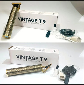 Metal Body – Vintage T9 Trimmer And Hair Clipper Cutting Machine For Men | Dragon Design | Golden Color Trimmer